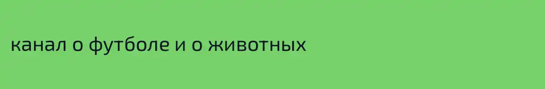 канал о футболе и о животных